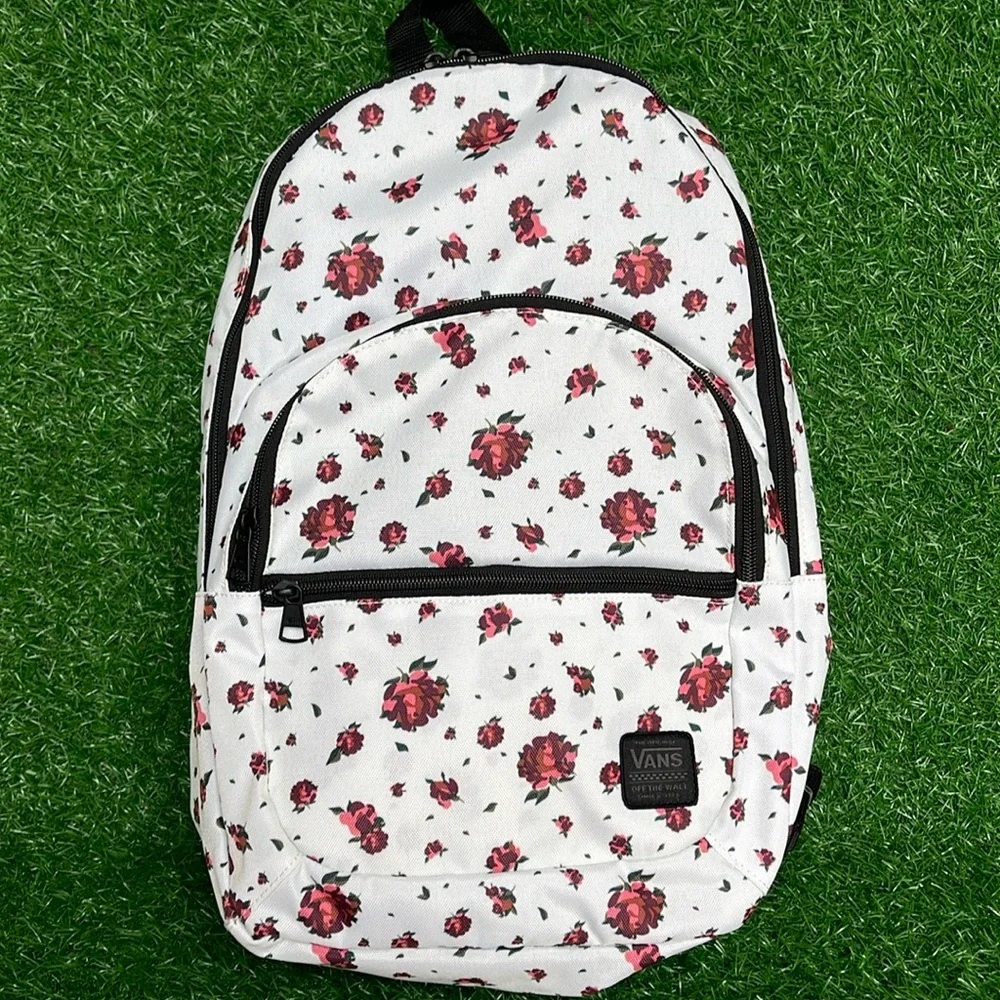 VANS Ranger 2 Prints Roses White Women's Backpack VN0A7UFM3KS NWT